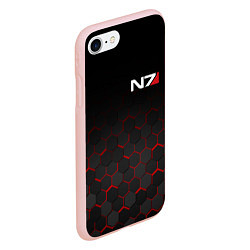 Чехол iPhone 7/8 матовый MASS EFFECT N7, цвет: 3D-светло-розовый — фото 2