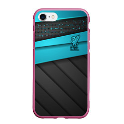 Чехол iPhone 7/8 матовый Liverpool FC, цвет: 3D-малиновый