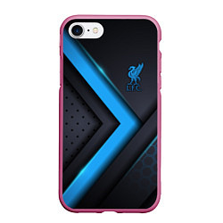 Чехол iPhone 7/8 матовый Liverpool F C, цвет: 3D-малиновый