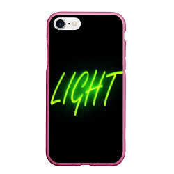 Чехол iPhone 7/8 матовый LIGHT, цвет: 3D-малиновый