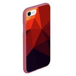 Чехол iPhone 7/8 матовый Грани, цвет: 3D-малиновый — фото 2