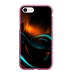 Чехол iPhone 7/8 матовый ABSTRACT COLOR, цвет: 3D-малиновый