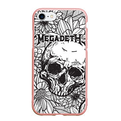 Чехол iPhone 7/8 матовый Megadeth, цвет: 3D-светло-розовый