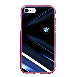 Чехол iPhone 7/8 матовый BMW, цвет: 3D-малиновый