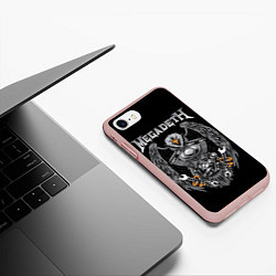 Чехол iPhone 7/8 матовый Megadeth, цвет: 3D-светло-розовый — фото 2