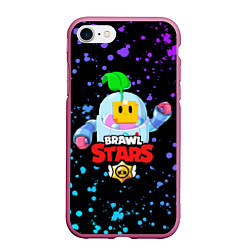 Чехол iPhone 7/8 матовый BRAWL STARS SPROUT, цвет: 3D-малиновый