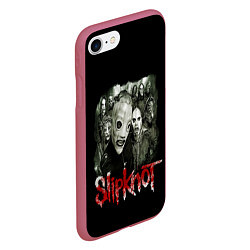 Чехол iPhone 7/8 матовый SLIPKNOT, цвет: 3D-малиновый — фото 2