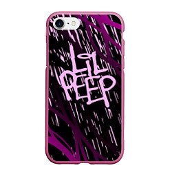 Чехол iPhone 7/8 матовый Lil Peep, цвет: 3D-малиновый