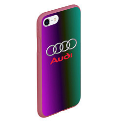 Чехол iPhone 7/8 матовый Audi, цвет: 3D-малиновый — фото 2