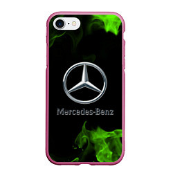 Чехол iPhone 7/8 матовый Mercedes, цвет: 3D-малиновый