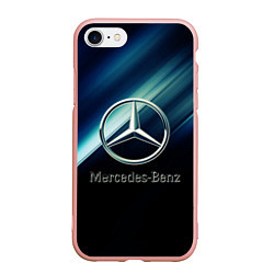 Чехол iPhone 7/8 матовый Mercedes, цвет: 3D-светло-розовый