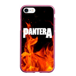 Чехол iPhone 7/8 матовый Pantera, цвет: 3D-малиновый