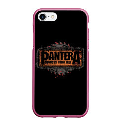 Чехол iPhone 7/8 матовый PANTERA, цвет: 3D-малиновый