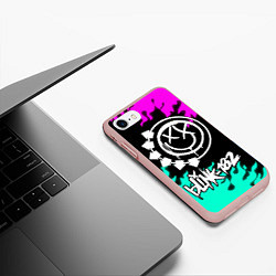 Чехол iPhone 7/8 матовый Blink-182 5, цвет: 3D-светло-розовый — фото 2