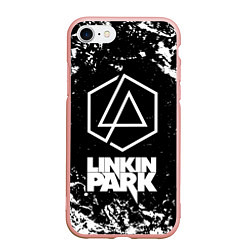 Чехол iPhone 7/8 матовый LINKIN PARK 2, цвет: 3D-светло-розовый