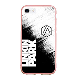 Чехол iPhone 7/8 матовый LINKIN PARK 3, цвет: 3D-светло-розовый