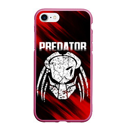 Чехол iPhone 7/8 матовый PREDATOR, цвет: 3D-малиновый