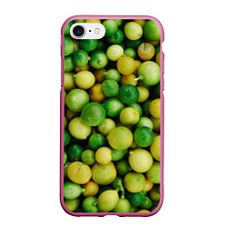 Чехол iPhone 7/8 матовый Цытрусы, цвет: 3D-малиновый