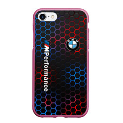 Чехол iPhone 7/8 матовый BMW M PERFORMANCE, цвет: 3D-малиновый