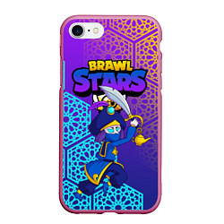 Чехол iPhone 7/8 матовый MORTIS BRAWL STARS, цвет: 3D-малиновый