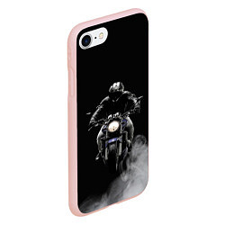 Чехол iPhone 7/8 матовый МОТОЦИКЛЫ, цвет: 3D-светло-розовый — фото 2