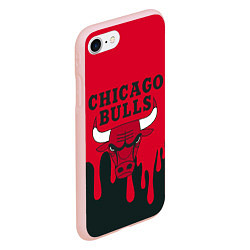 Чехол iPhone 7/8 матовый Chicago Bulls, цвет: 3D-светло-розовый — фото 2