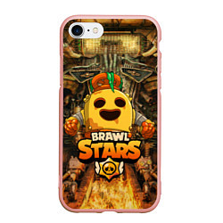 Чехол iPhone 7/8 матовый Brawl Stars Robot Spike, цвет: 3D-светло-розовый