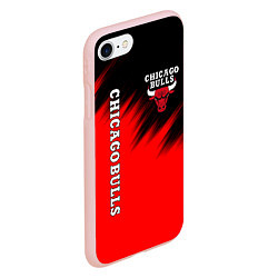 Чехол iPhone 7/8 матовый CHICAGO BULLS, цвет: 3D-светло-розовый — фото 2