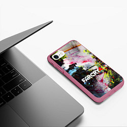 Чехол iPhone 7/8 матовый FARCRY4, цвет: 3D-малиновый — фото 2