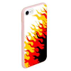 Чехол iPhone 7/8 матовый ОГОНЬ, цвет: 3D-светло-розовый — фото 2