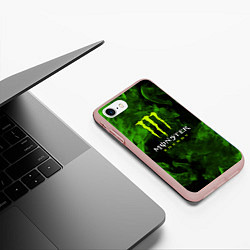 Чехол iPhone 7/8 матовый MONSTER ENERGY, цвет: 3D-светло-розовый — фото 2