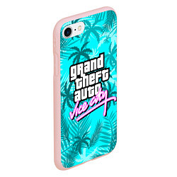 Чехол iPhone 7/8 матовый GTA VICE CITY, цвет: 3D-светло-розовый — фото 2