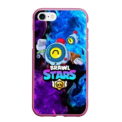 Чехол iPhone 7/8 матовый BRAWL STARS NANI, цвет: 3D-малиновый