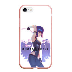 Чехол iPhone 7/8 матовый Ghost in the Shell Section 9, цвет: 3D-светло-розовый