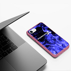 Чехол iPhone 7/8 матовый MITSUBISHI, цвет: 3D-малиновый — фото 2