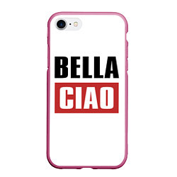 Чехол iPhone 7/8 матовый Bella Ciao, цвет: 3D-малиновый