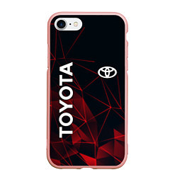 Чехол iPhone 7/8 матовый TOYOTA, цвет: 3D-светло-розовый