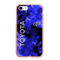 Чехол iPhone 7/8 матовый TOYOTA, цвет: 3D-светло-розовый