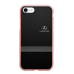 Чехол iPhone 7/8 матовый LEXUS, цвет: 3D-светло-розовый