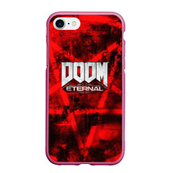 Чехол iPhone 7/8 матовый Doom Eternal, цвет: 3D-малиновый