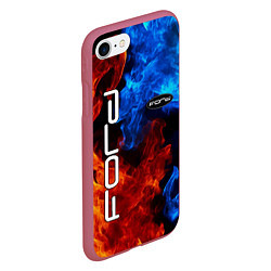 Чехол iPhone 7/8 матовый FORD, цвет: 3D-малиновый — фото 2
