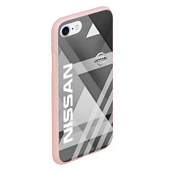 Чехол iPhone 7/8 матовый NISSAN, цвет: 3D-светло-розовый — фото 2