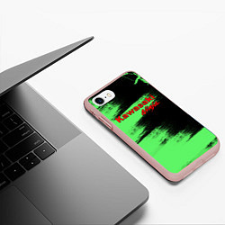 Чехол iPhone 7/8 матовый Kawasaki, цвет: 3D-светло-розовый — фото 2