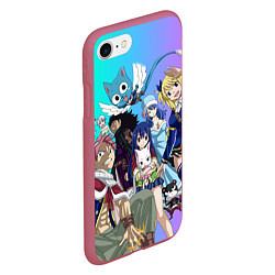 Чехол iPhone 7/8 матовый FAIRY TAIL ХВОСТ ФЕИ, цвет: 3D-малиновый — фото 2