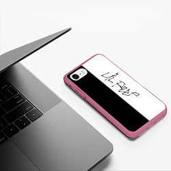 Чехол iPhone 7/8 матовый Lil peep, цвет: 3D-малиновый — фото 2