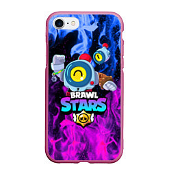 Чехол iPhone 7/8 матовый BRAWL STARS NANI, цвет: 3D-малиновый