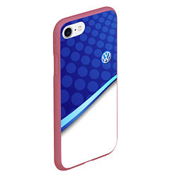 Чехол iPhone 7/8 матовый VOLKSWAGEN, цвет: 3D-малиновый — фото 2