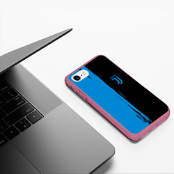 Чехол iPhone 7/8 матовый JUVENTUS, цвет: 3D-малиновый — фото 2