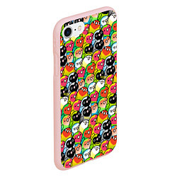 Чехол iPhone 7/8 матовый Папуги, цвет: 3D-светло-розовый — фото 2