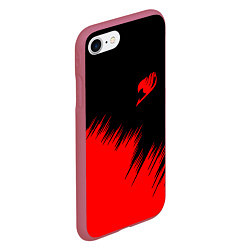 Чехол iPhone 7/8 матовый Fairy Tail, цвет: 3D-малиновый — фото 2